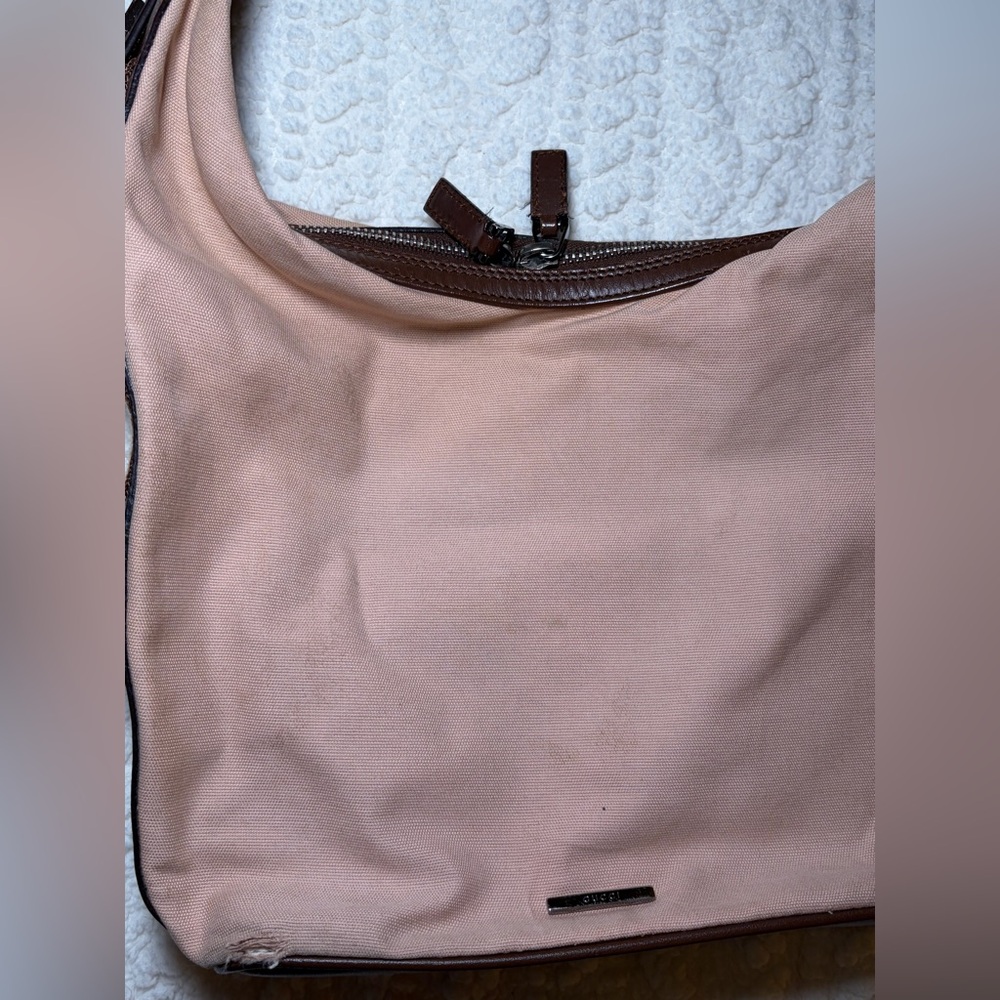 Vintage Gucci Sherry GG Pink and Brown Shoulder Bag - Picture 10 of 16